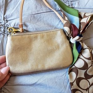 Coach Bags - COACH🥰AUTHENTIC soft leather wristlet w/scarf Coach Bags - COACH🥰AUTHENTIC soft leather wristlet w/scarf